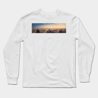 Paris sunset cityscape Long Sleeve T-Shirt